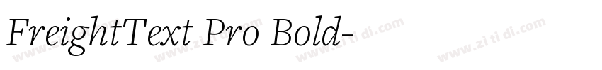 FreightText Pro Bold字体转换